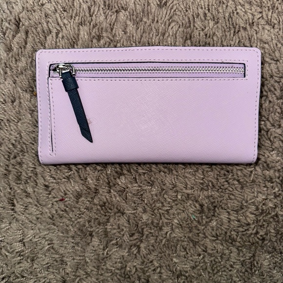 Kate spade wallet. Purple and navy slim bifold wallet. - Picture 2 of 4